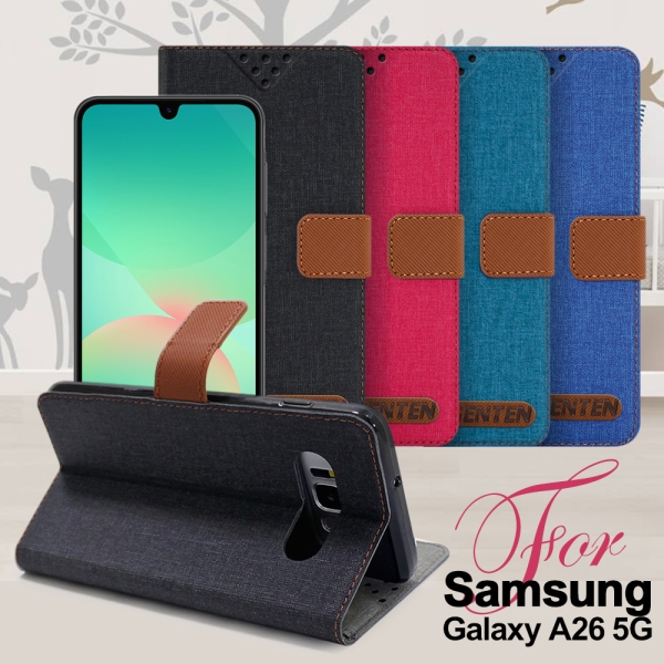 GENTEN for Samsung Galaxy A26 5G 自在文青風支架皮套