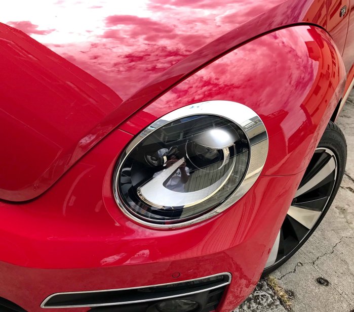 IDFR-汽車精品 VW 福斯 BEETLE 金龜車 12年式 鍍鉻大燈框 頭燈飾框