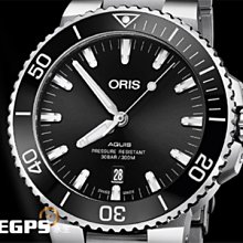 ORIS 豪利時Aquis 時間之海0173377304134 黑水鬼潛水錶BTP2691