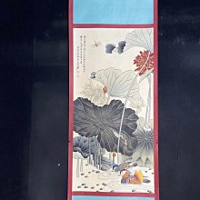 大四尺中堂畫張大千荷花圖純手繪一圖—物裱好尺寸高*寬225cm*75cm 【藏