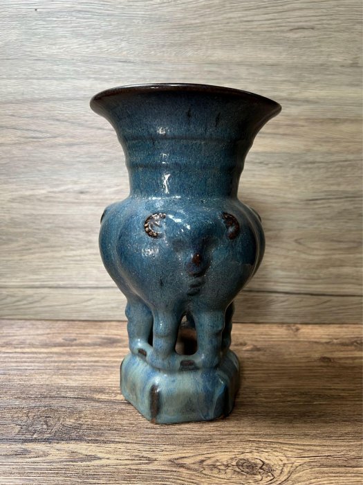 品味生活:高仿乾隆窯變釉三羊尊,中式玄關客廳的點睛之筆