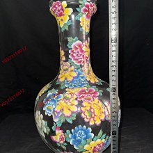 清康熙時代 【康熙年製】在銘　粉彩花鳥文瓶 琺瑯彩 花瓶 花器(A-76) 清康熙時代 【康熙年製】在銘 粉彩花鳥文瓶 琺瑯彩 花瓶