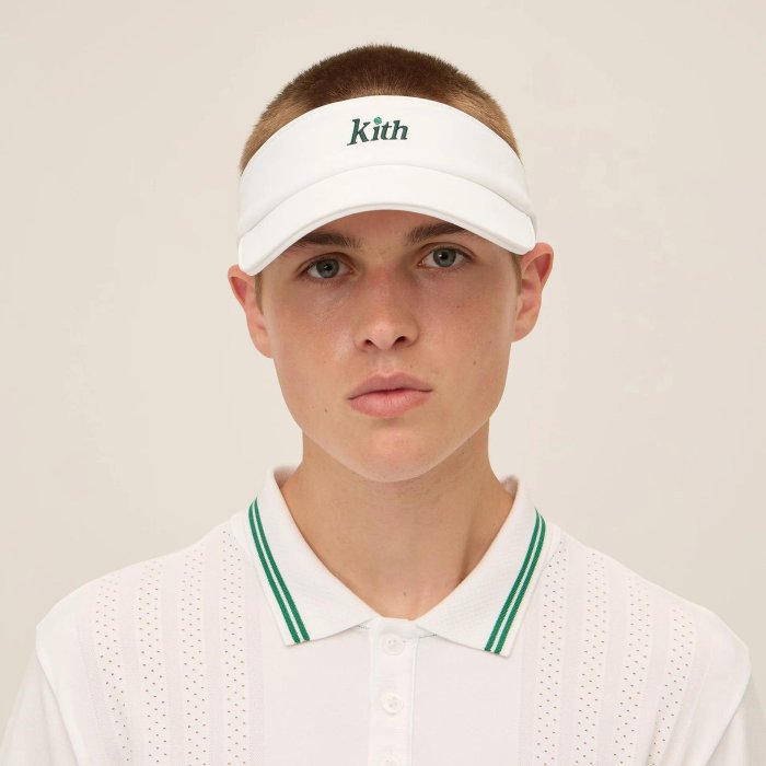 【曼森體育】Kith & Wilson 聯名款 網球 中空帽 白 56-58cm 超有質感 遮陽帽