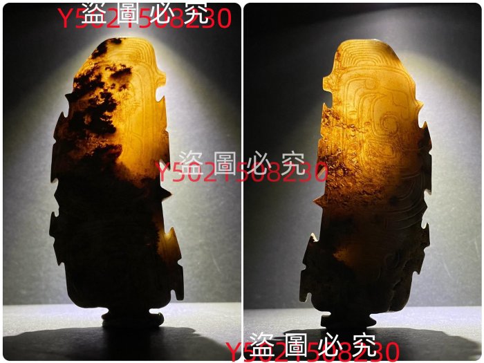 黄玉龍形珮 和田玉 古玉 古玉擺件 中国古玩 中国美術 唐物骨董 G111 西周鳳鳥人龍佩和田玉壁玉璧龍鳳佩古玉戰漢玉佩組佩尺寸：cm 重量