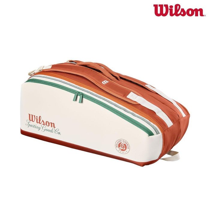 【曼森體育】Wilson ROLAND GARROS 2026 9支裝 網球拍袋RACKET BAG Cream 法網系列