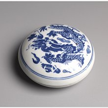 禾洛書屋】青花印泥盒〈外徑9cm〉(適用三兩印泥)瓷印盒/印缸/香盒
