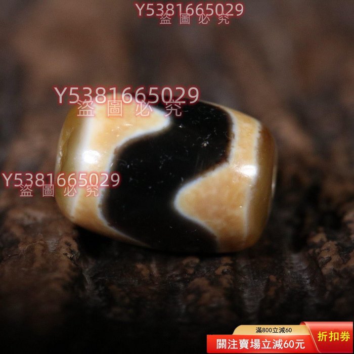超激レア珍品‼︎ 古代丸型　虎牙四眼天珠 藏傳精品高級仿純虎牙天珠， 尺寸：18.5*12.8mm 珠型精致，質地細