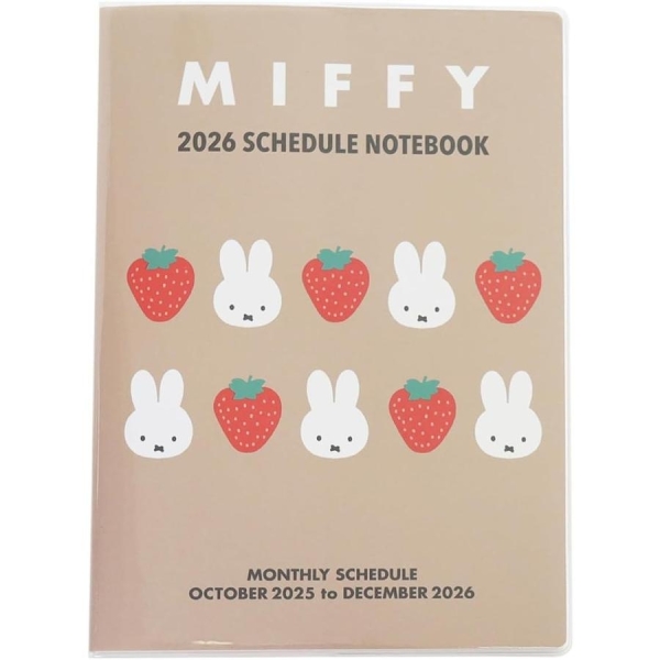 【震撼精品百貨】2026年掛曆/年曆/手帳~米菲兔/米飛兔 Miffy 2026 A5年曆手帳本-草莓*05403
