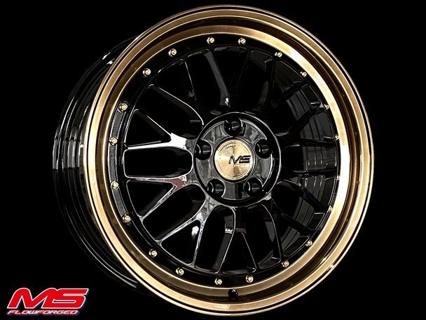 【超鑫國際】 MS MS823 18吋旋壓鋁圈 5孔108 5孔112 5孔114 亮黑銅邊 類 BBS LM 內凹
