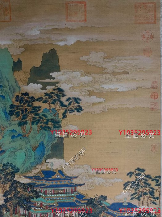 仇英（1505-1552），仙山樓閣圖，明代畫家，與沈周、文徵明、唐寅并稱