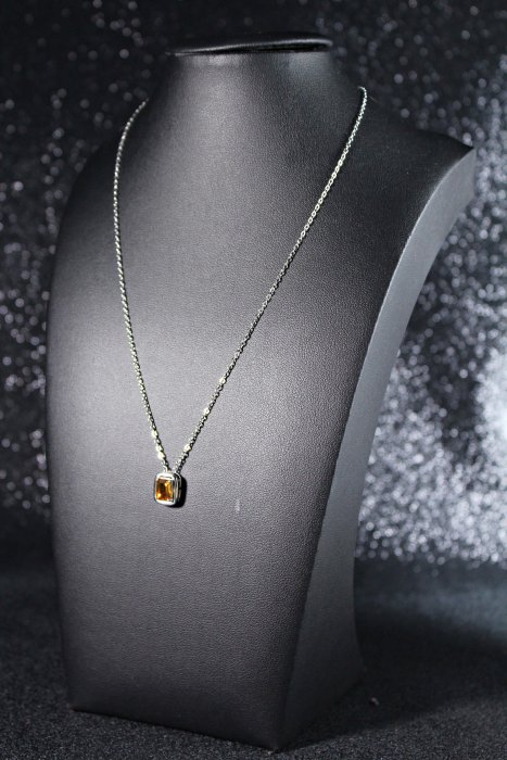 【桑園の】精美飾品 天然淨透 高品 黃水晶 鑽切面 s925墜 項鍊 (委託品) T 5051 A20 | Yahoo拍賣