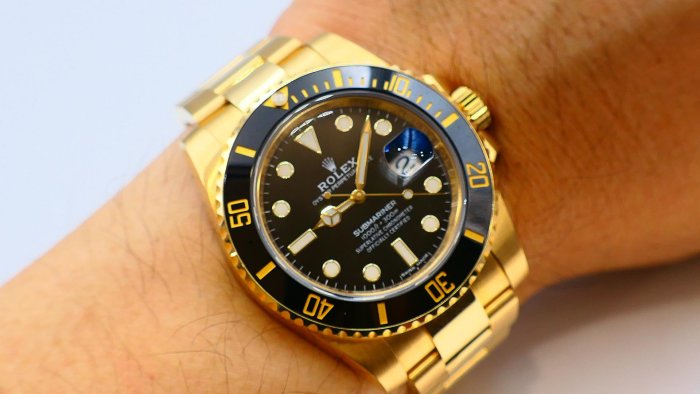 【美好時光】ROLEX 勞力士116618LN 18K金黑水鬼盒單全美品 126618參考