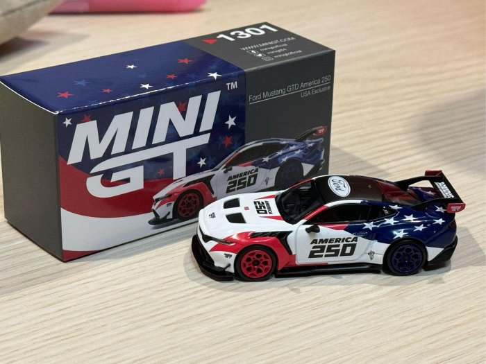 MINI GT #1301 1/64 Ford Mustang GTD America 250 USA Exclusive 美國250週年紀念版