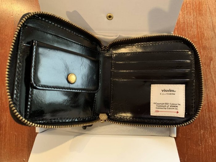 VISVIM 2019 19SS VEGGIE BI-FOLD WALLET 黑色高質感皮夾短夾