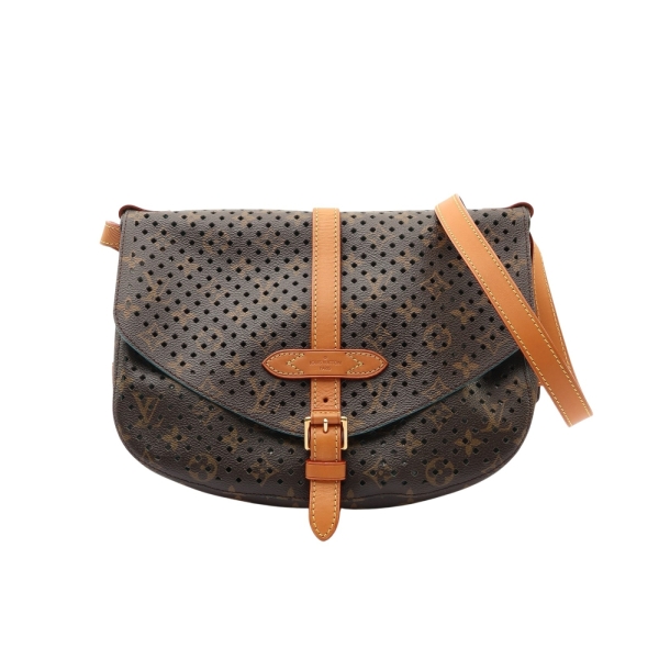 LOUIS VUITTON LV 路易威登 Flore Saumur 洞洞馬鞍包 肩背包 棕色 原花帆布 M93998 【二手名牌BRAND ...