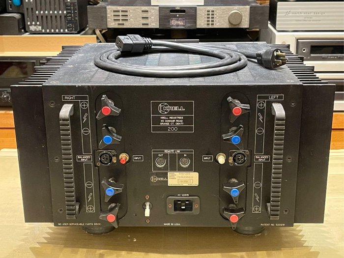 KRELL FPB-200 經典霸王純A類200瓦二聲道後級擴大機一元起標無底價