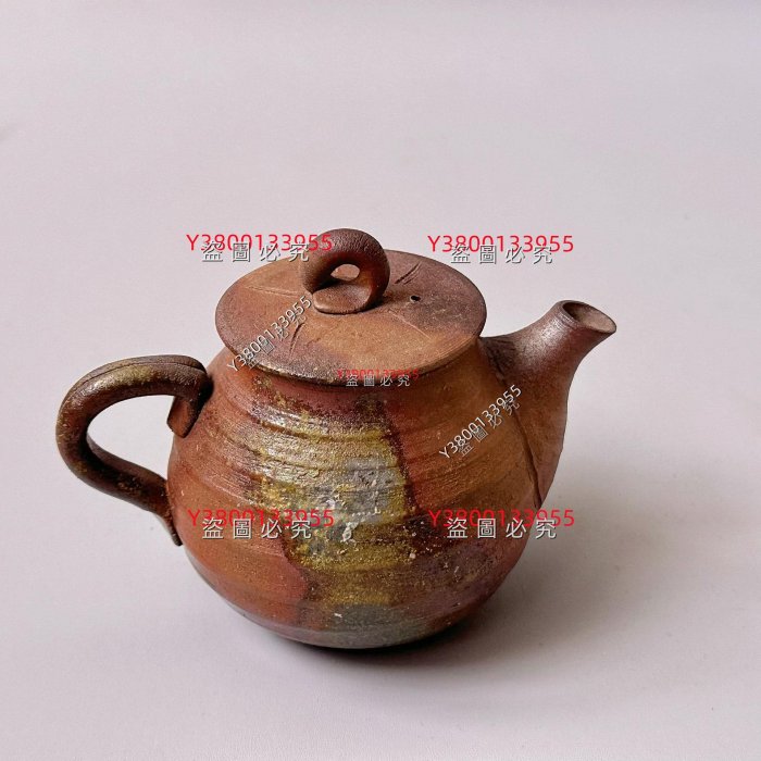 小西陶古早期作.日本備前燒后手急須壺.容量220. 舊藏陶瓷備前燒二手