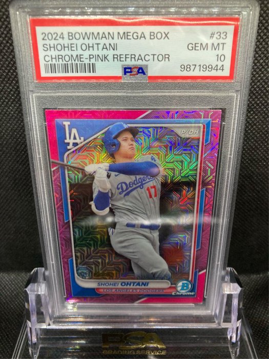 MLB 2024 Bowman Mega Box Shohei Ohtani Pink Refractor /199 PSA 10