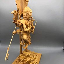 烏城彫　長盆　大⭐︎ 0011.木04180171000 穢跡金剛，烏樞沙摩明王小葉黃楊木雕唐密