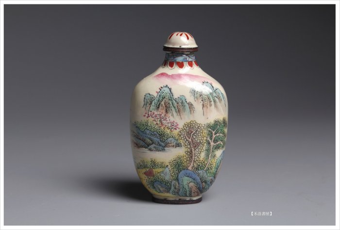 禾洛書屋】U.027 清粉彩鼻煙壺/搪瓷鼻烟壶〈銅胎瓷〉 | Yahoo拍賣