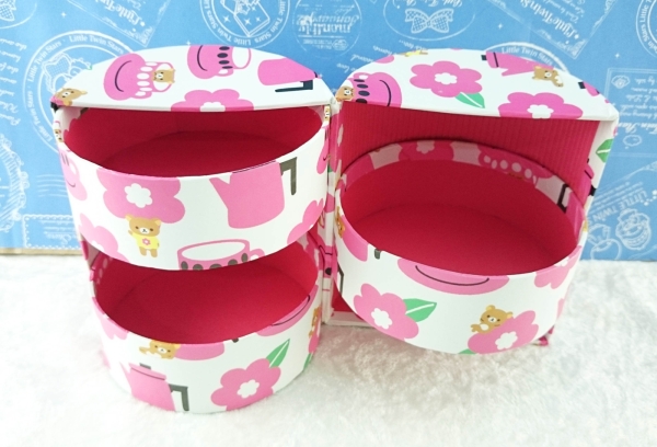 【震撼精品百貨】Rilakkuma San-X 拉拉熊懶懶熊~三層收納盒-粉#16088