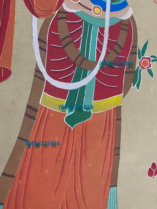 編號DH一18精品四尺中堂畫張大千觀音畫手繪之作實物攝—圖—物材【藝海拾