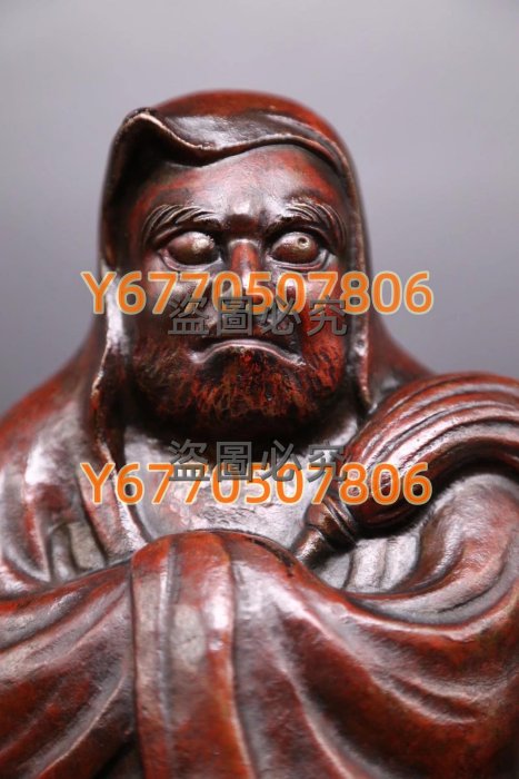 日本金工名家山田宗美造《銅制達摩坐姿像置物》 日本回流古董銅佛像