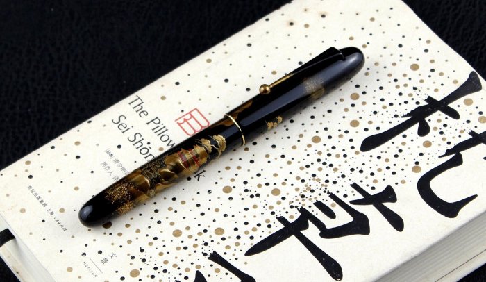 全新namiki 樓閣山水鋼筆蒔繪盒證齊全，未使用＊絕版品＊20號尺寸＊18k