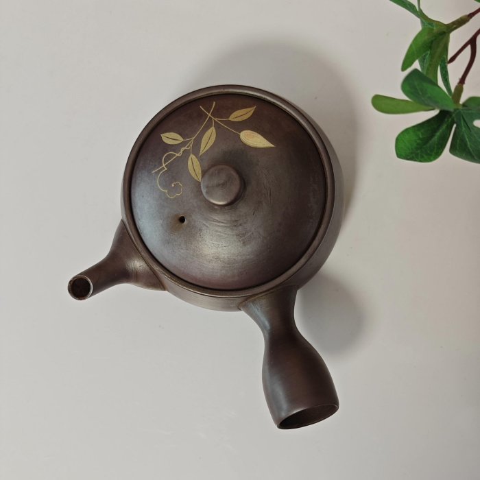 花紋壺　作家品　古美術 萬古燒茶壺壺恆瑞作手繪花紋橫手側把壺| Yahoo拍賣