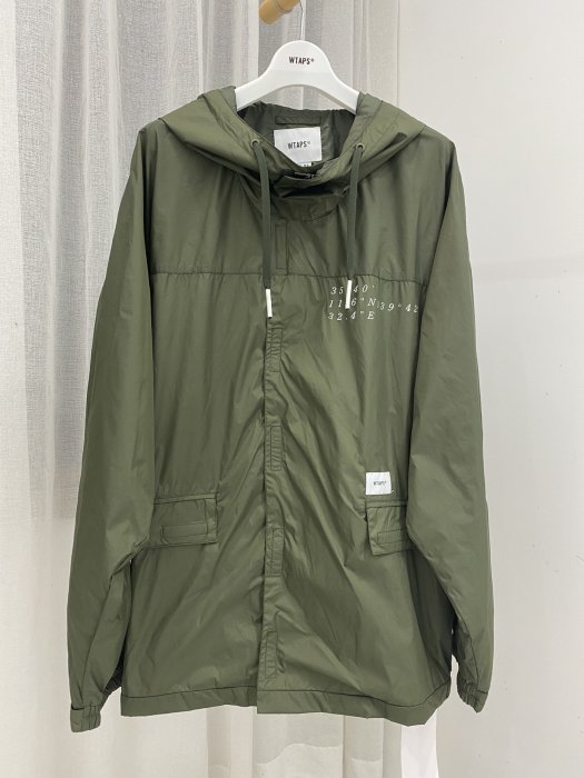 日本WTAPS潮牌21AW新款PILLAR JACKET NYLON TAFFETA輕薄連帽風衣外套
