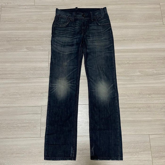 Levi s levis EU504-0067 W28 L33 深藍刷色黑標小直筒牛仔褲 511 504 **