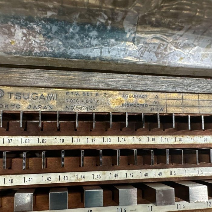 TSUGAMI Block Gauge set PTW SET B-2 1.005-100(mm) 校正規塊（中古 