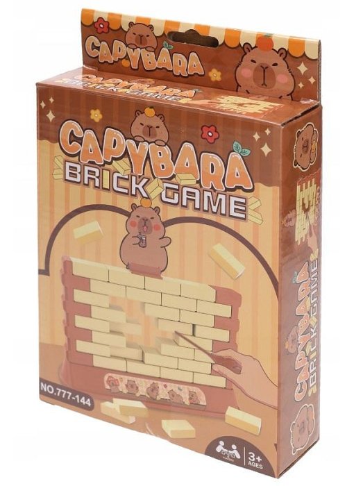 水豚君拆牆大作戰 拆牆遊戲 拔磚牆 水豚君玩具 卡皮巴拉 敲敲樂 益智遊戲 療癒 石磚 益智桌遊 親子遊戲 疊疊樂 平衡