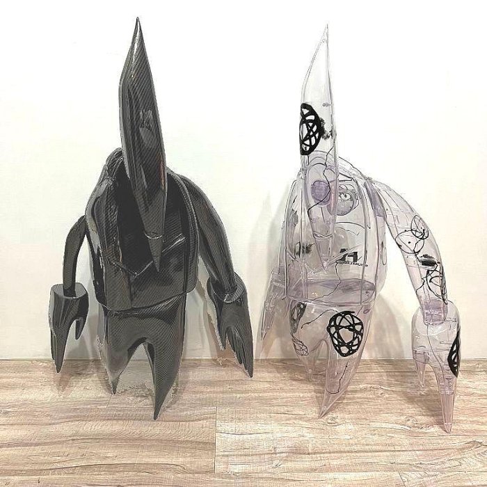 その他 FUTURA FL-006-CF Futura Laboratories Futura FL-006-CF Black Pointman Figure FUTURA LABORATORIES