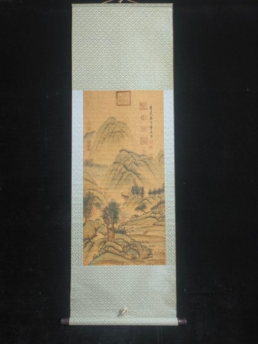 代號TZ487《董其昌山水》三尺中堂手繪作品畫心材質：宣紙裝裱尺寸：長