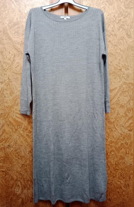 【唯美良品】UNIQLO 灰色寬版針織洋裝~ C1121-7435  XXL