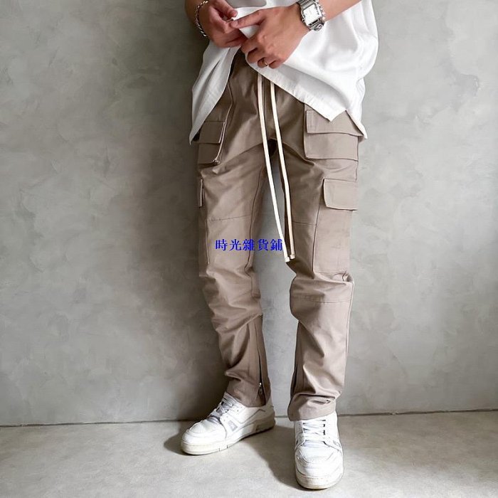 SKPN Cotton-Canvas Cargo Pants 竹節紋 工作褲 工裝 抽繩 長褲-全場滿599免運