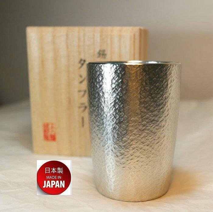 錫製　酒器 OSAKA SUZUKI~日本製造~tb3~大阪錫器~16-6-1~錫杯~300ml~錫製品~桐木箱