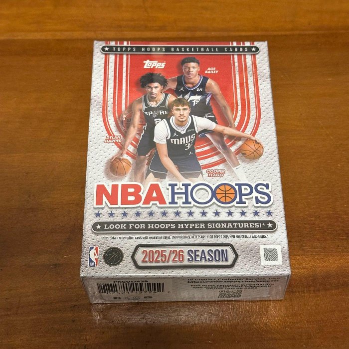 [現貨] 2025-26 Topps Hoops Hanger Box NBA 全新未拆盒卡 抽Kon Knueppel Lebron James 簽名卡