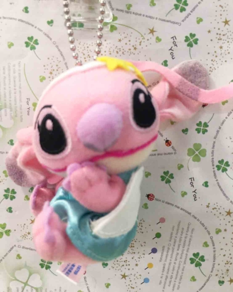 【震撼精品百貨】Stitch 星際寶貝史迪奇~絨毛吊飾-粉*18759
