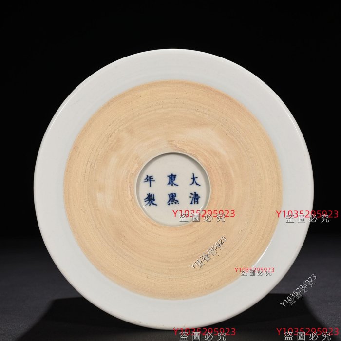 文房具　清康熙　 紅釉水盂/MT 2-66 清康熙青花釉里紅赤壁賦人物紋筆筒16×19厘米舊藏古董古玩【古齋】-1571