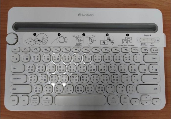 Logitech CE K480 可置放手機 IPAD 追劇神器 藍芽跨平台鍵盤 羅技 鍵盤 藍芽鍵盤 白色 無線鍵盤 (二手台北現貨)
