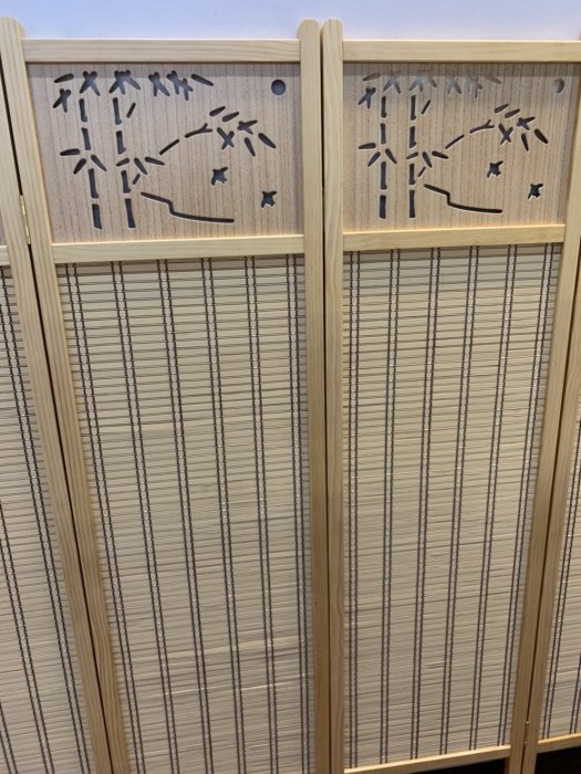 全新四片式竹簾屏風木製屏風隔間屏風裝飾屏風日式禪風居家家飾客廳書房