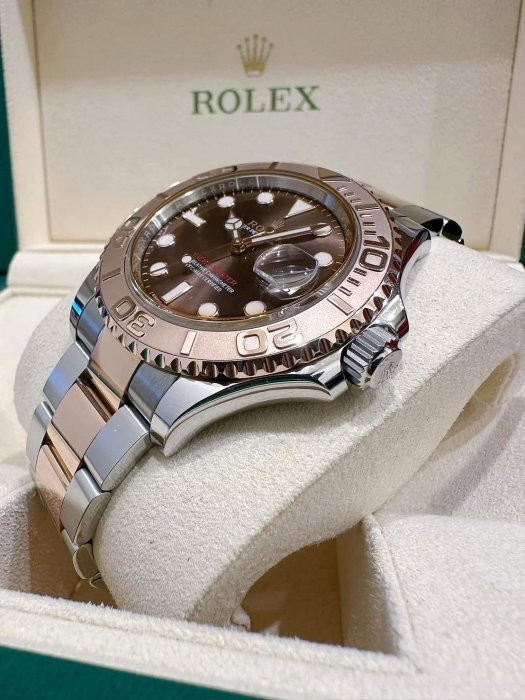 ROLEX 勞力士 YACHT-MASTER 40 116621 18K玫瑰金巧克力面盤 小遊艇 二手美品