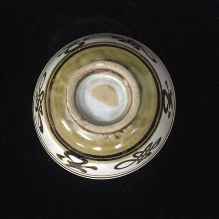 宋時代 磁州窯壽字白釉茶碗(E-36) 宋時代 磁州窯壽