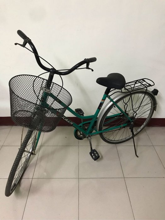 二手良品 古董級 傑克牌 腳踏車 單車 日本原裝高性能高品質殺車器 風檔 有菜藍 功能正常 30年歷史 已整理 綠色