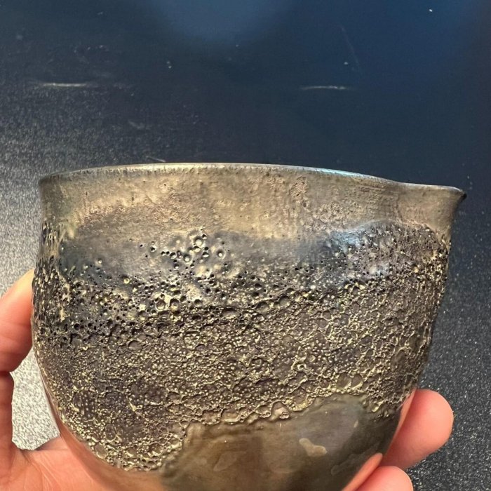日本作家器，福村龍太，片口，公道用過一次，沒有使用痕跡，有自然氧化
