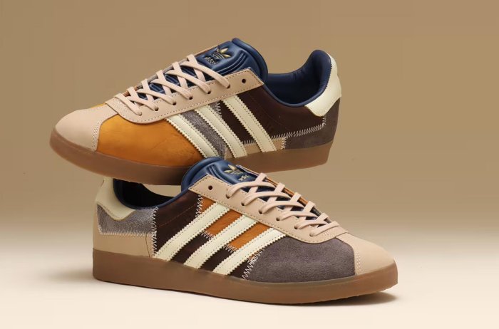 adidas gazelle silver green womens Adidas Gazelle 85 x Atmos Patchwork Brown Multi II0002 – BM STORE ORIGINAL  FOOTWEAR main image 1
