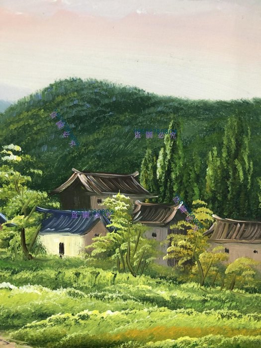 121【吳冠中】風景，純手繪油畫，尺寸100*69cm左右，900135220【東方