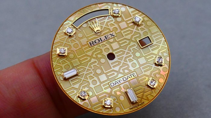 【單售面盤】ROLEX勞力士極罕見原裝黃色貝母面盤！ （ 118238 118208 18038 18238 18048 18388...都可用）
